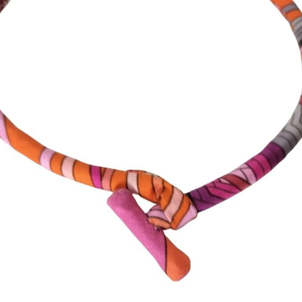 HERMES Black Silk Necklace